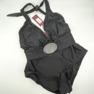 New Tigerlily Black Buckle One Piece - US Size 2